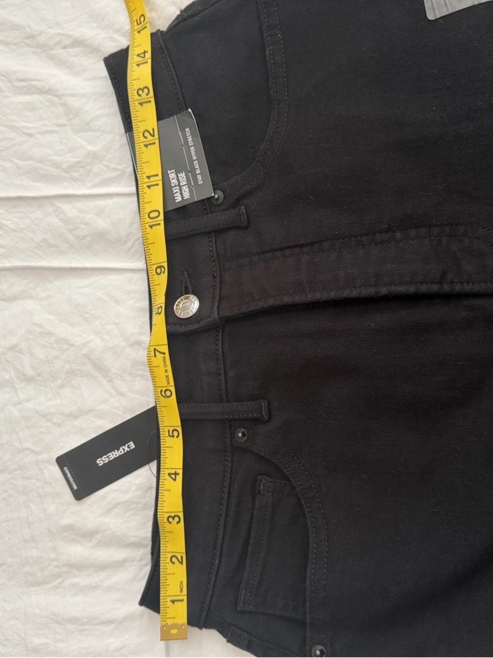 Express Black Womens Maxi A-Line Skirt - Picture 6 of 7